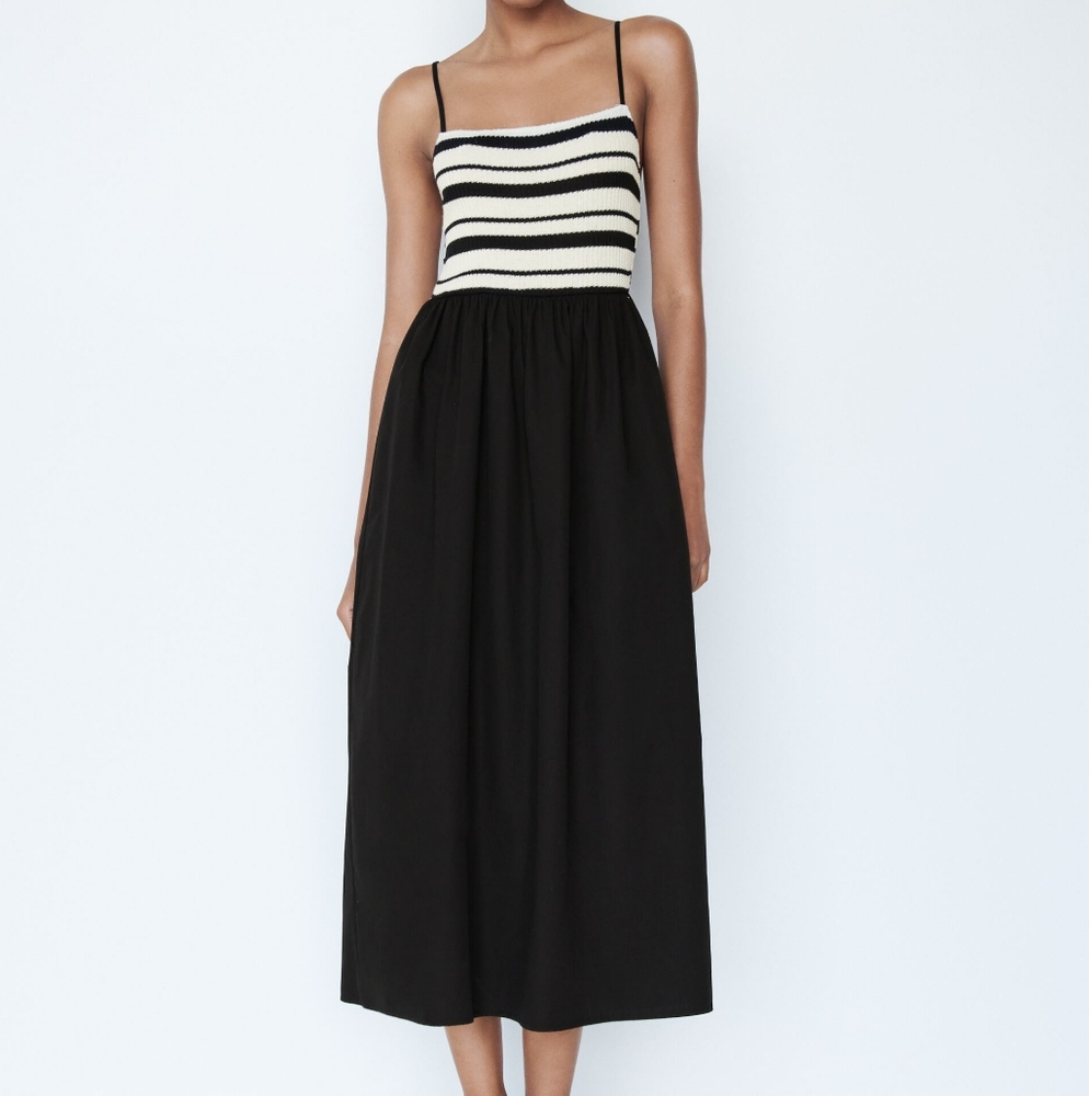 Zara Striped Midi Dress